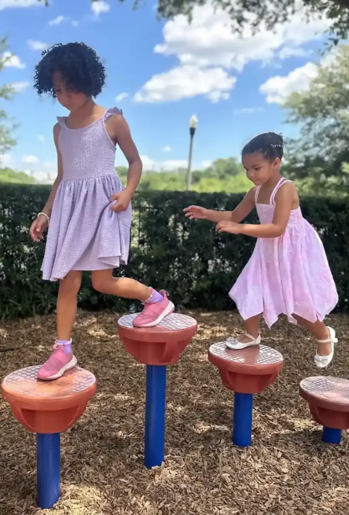 Children playing on a playground